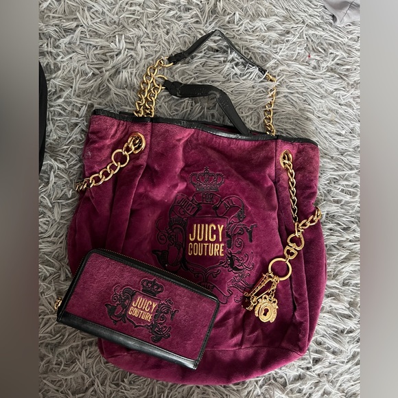 Juicy Couture Handbags - juicy couture velour early 2000s large tote.
WITH MATCHING WALLET